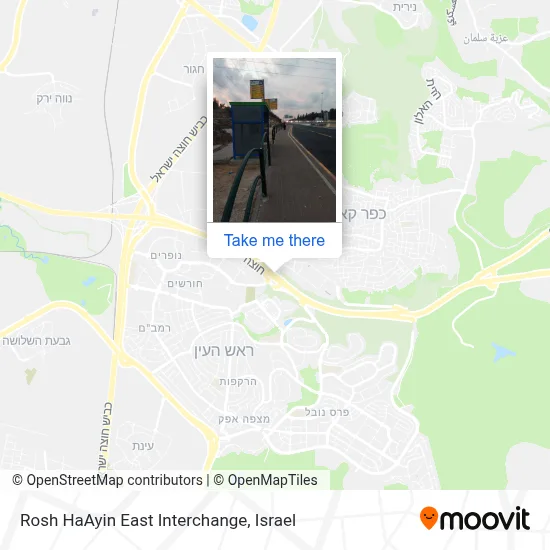 Rosh HaAyin East Interchange map