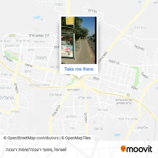 Карта מסוף רעננה/צומת רעננה