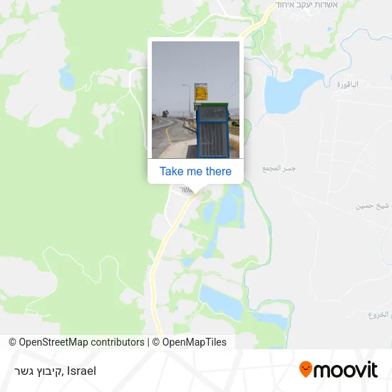 Карта קיבוץ גשר