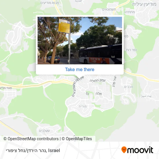 Карта נהר הירדן/נחל ציפורי