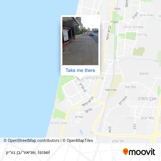 Карта שניאור/בן גוריון
