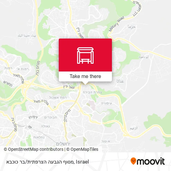 Карта מסוף הגבעה הצרפתית/בר כוכבא
