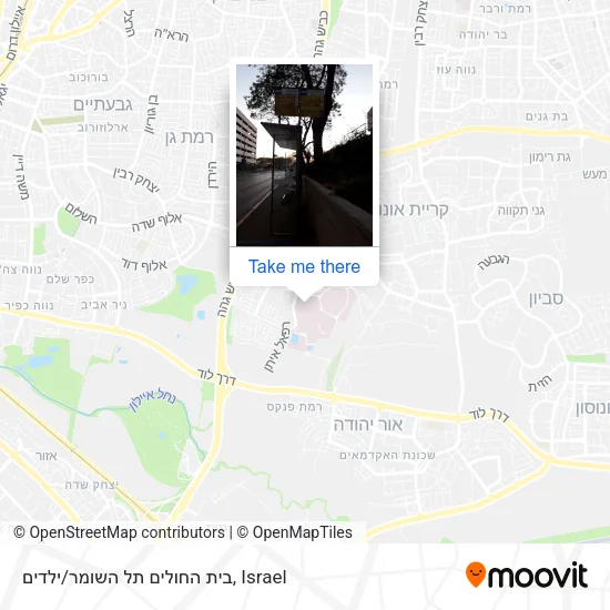Карта בית החולים תל השומר/ילדים
