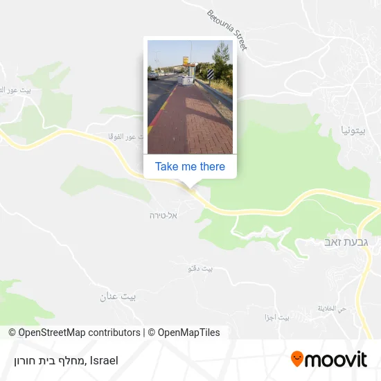 Карта מחלף בית חורון