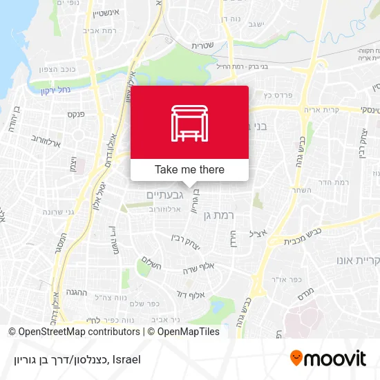 Карта כצנלסון/דרך בן גוריון