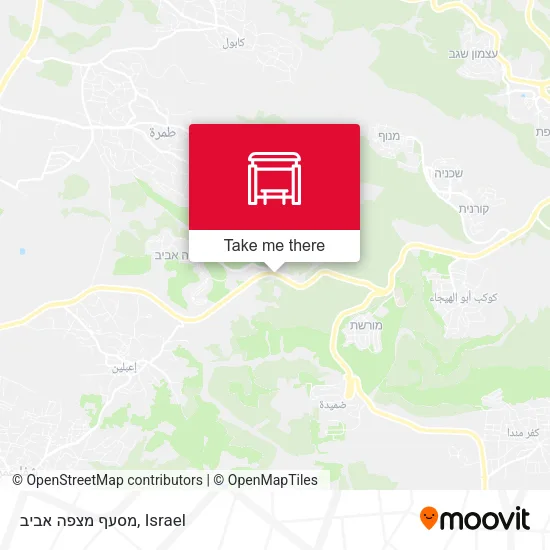 Карта מסעף מצפה אביב