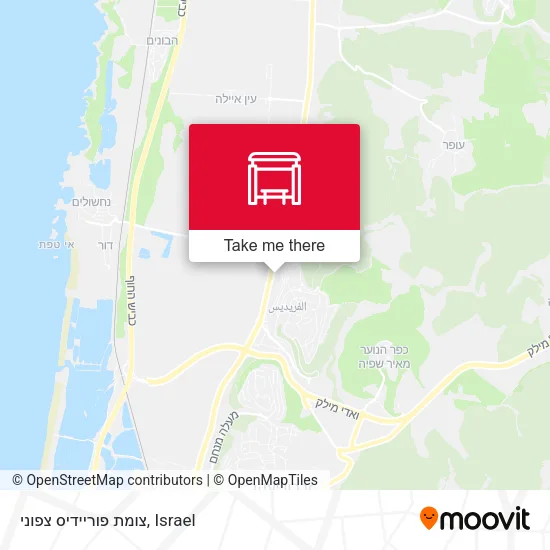 Карта צומת פוריידיס צפוני