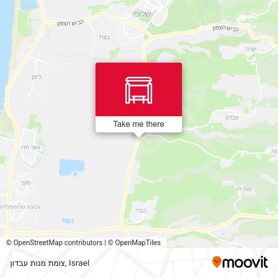 צומת מנות עבדון map