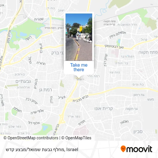 Карта מחלף גבעת שמואל/מבצע קדש