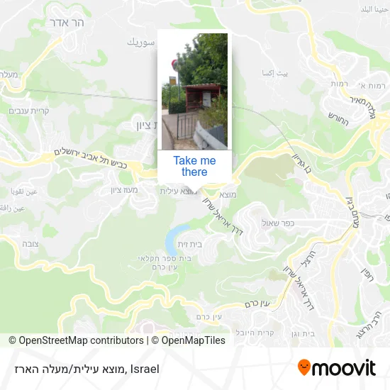 מוצא עילית/מעלה הארז map