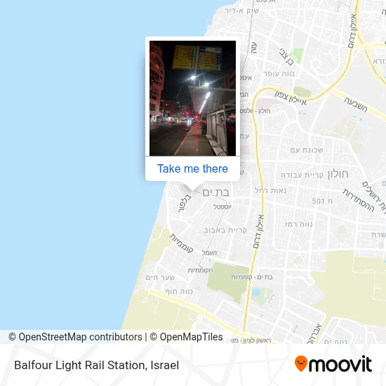 Balfour Light Rail Station map