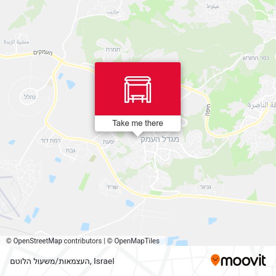 העצמאות/משעול הלוטם map