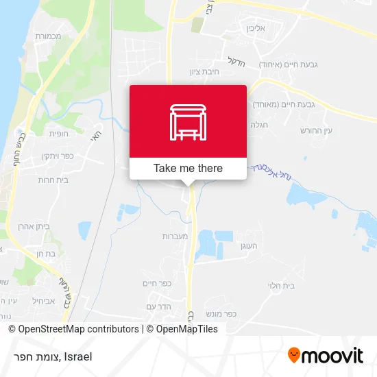 Карта צומת חפר