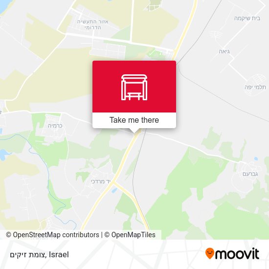 צומת זיקים map