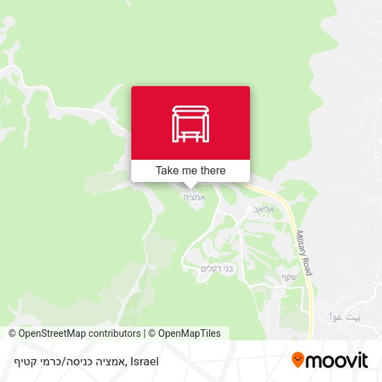 אמציה כניסה/כרמי קטיף map