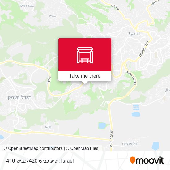 יפיע כביש 420/כביש 410 map