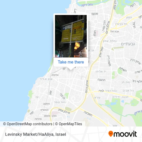 Levinsky Market/HaAliya map