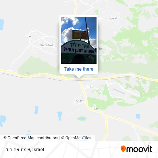 Карта צומת אחיהוד