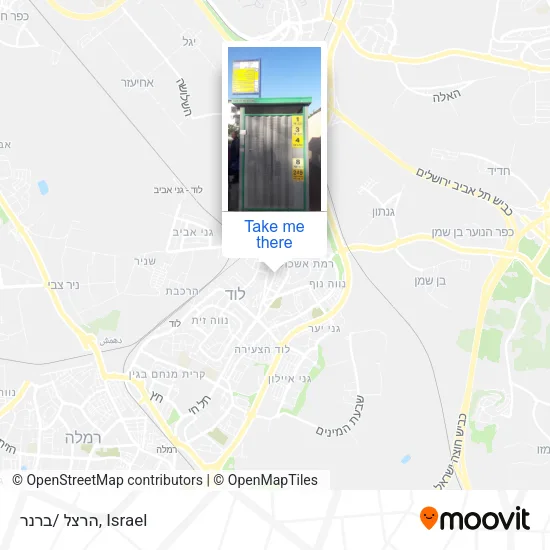 הרצל /ברנר map