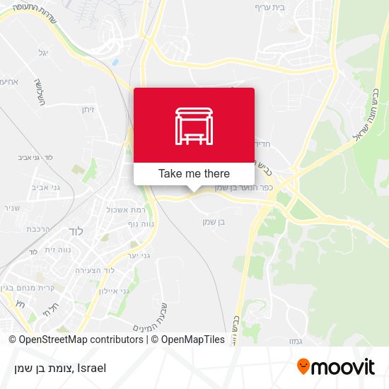 צומת בן שמן map
