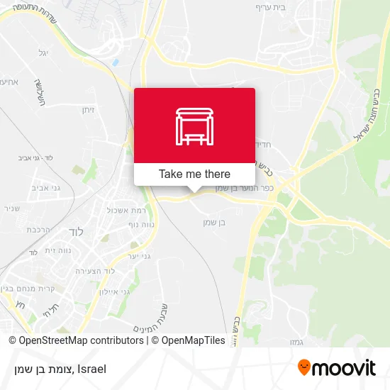 Карта צומת בן שמן