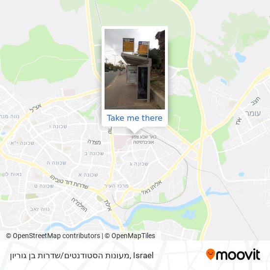 Карта מעונות הסטודנטים / שדרות בן גוריון