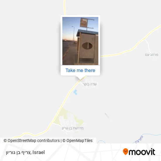 Карта צריף בן גוריון