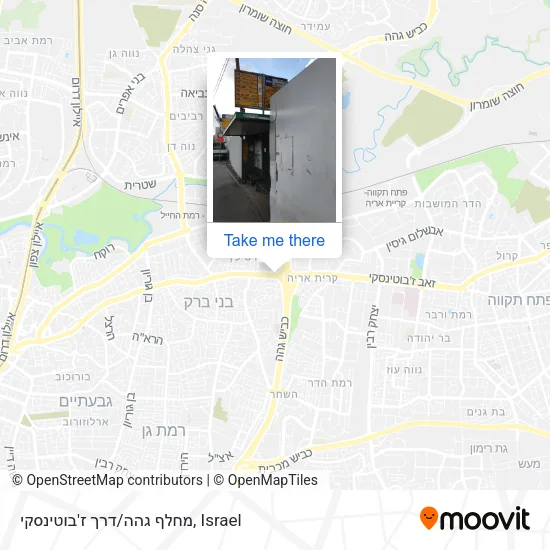 מחלף גהה/דרך ז'בוטינסקי map