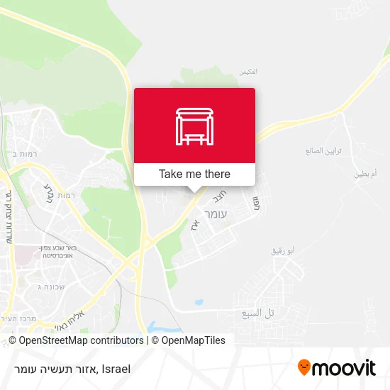 Карта אזור תעשיה עומר