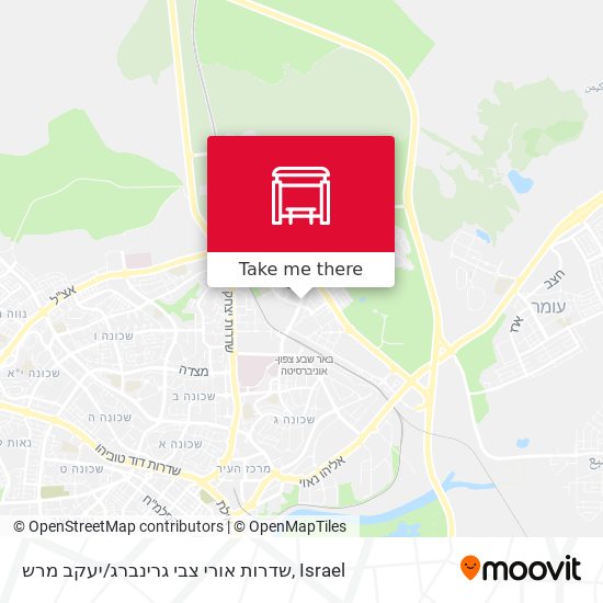 Карта שדרות אורי צבי גרינברג / יעקב מרש