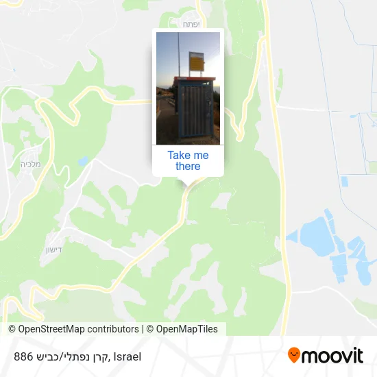 Карта קרן נפתלי/כביש 886