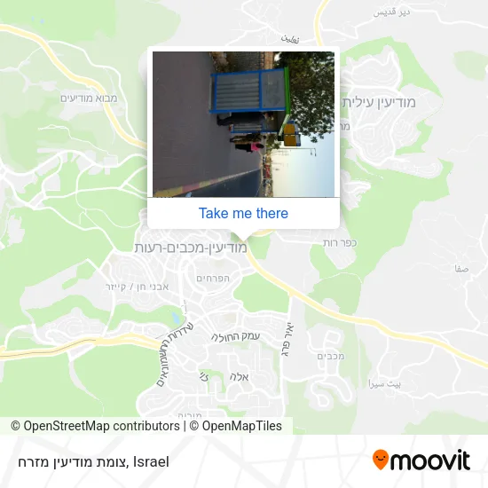 Карта צומת מודיעין מזרח