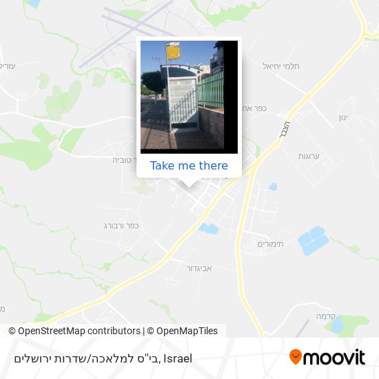 Карта בי''ס למלאכה/שדרות ירושלים