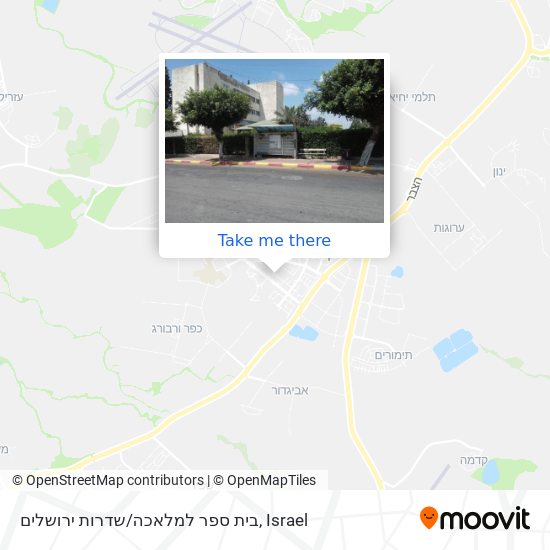 Карта בית ספר למלאכה/שדרות ירושלים