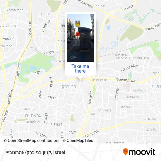 Карта קניון בני ברק/אהרונוביץ