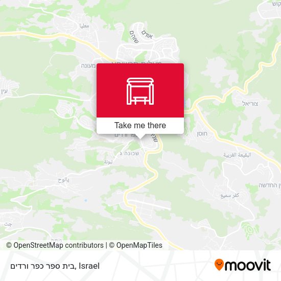 בית ספר כפר ורדים map