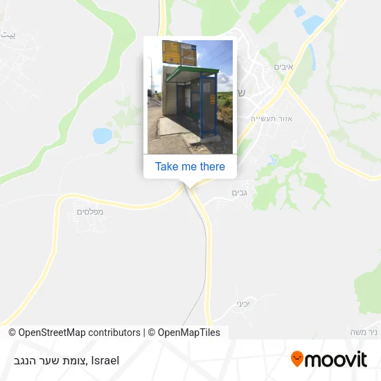 Карта צומת שער הנגב