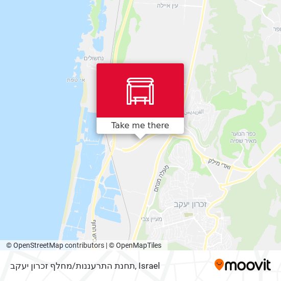 Карта תחנת התרעננות/מחלף זכרון יעקב