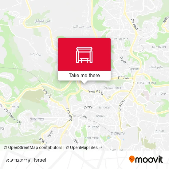 Карта קרית מדע א'