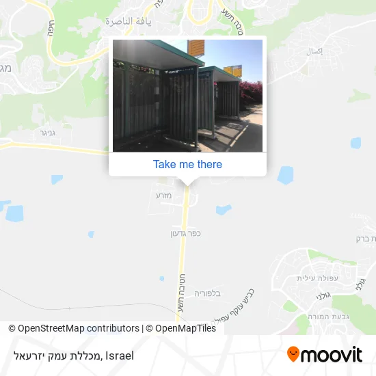 Карта מכללת עמק יזרעאל