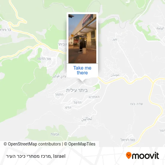 Карта מרכז מסחרי כיכר העיר