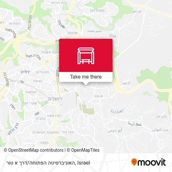 האוניברסיטה הפתוחה/דרך א טור map