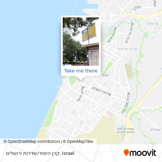 Карта קרן היסוד/שדרות ירושלים