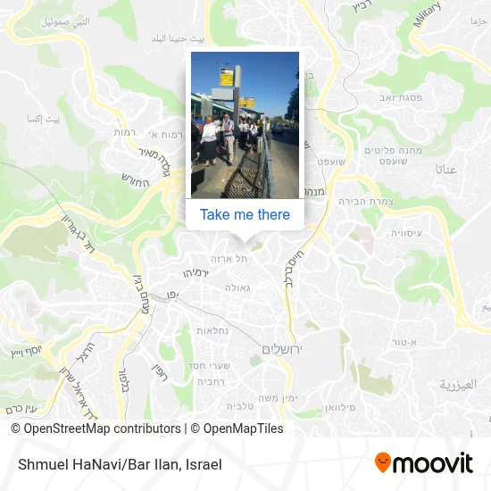 Shmuel HaNavi/Bar Ilan map