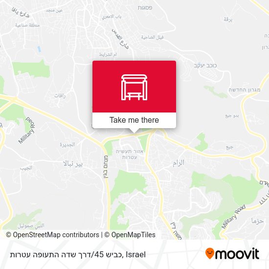 כביש 45/דרך שדה התעופה עטרות map