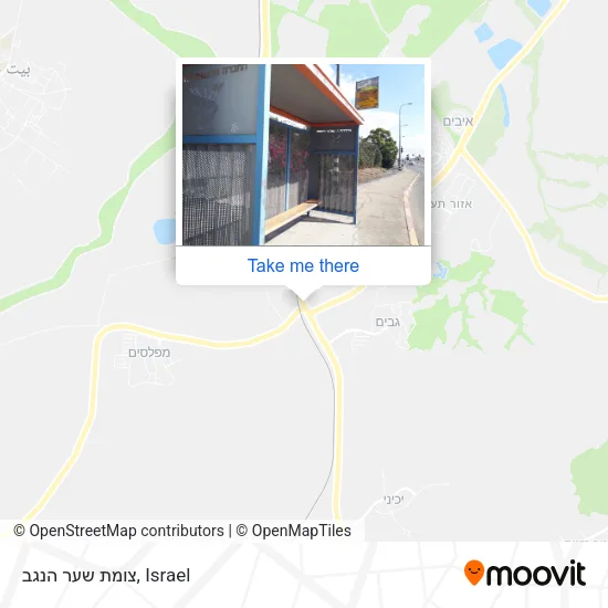 Карта צומת שער הנגב