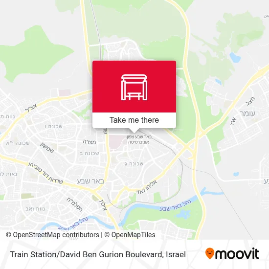 Train Station / David Ben Gurion Boulevard map