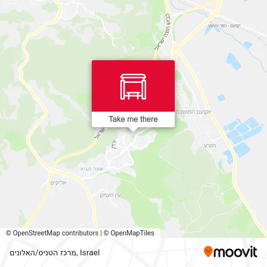 Карта מרכז הטניס/האלונים