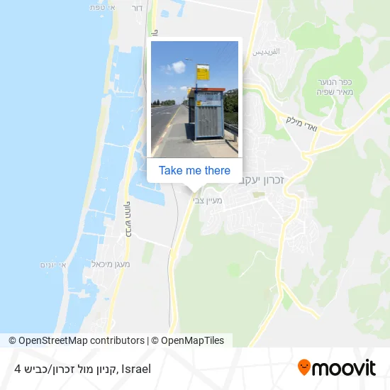 Карта קניון מול זכרון/כביש 4