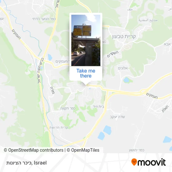 Карта כיכר הציונות